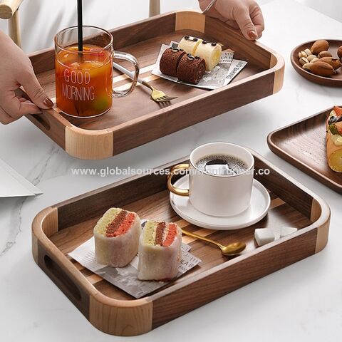 Bandeja de madera con tamaño personalizado y diseño bandeja de servicio de madera proveedor de fabricación de su idea para bandeja de madera personalizado bandeja de servicio de madera