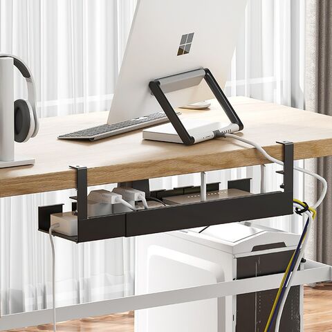 Étagère portative de fil d'IDock sous le panier accrochant de fil de table sous la boîte de rangement de câble de fil électrique de table