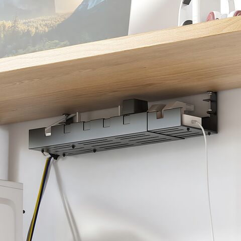 Étagère portative de fil d'IDock sous le panier accrochant de fil de table sous la boîte de rangement de câble de fil électrique de table