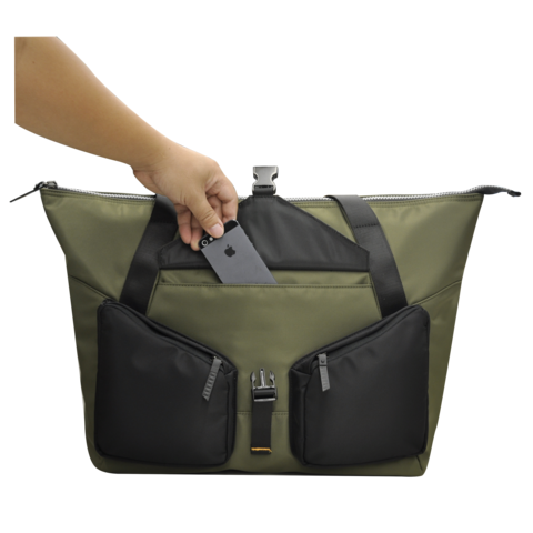 Ebox Nuevo Diseño Moderno Bolso de Hombro Multibolsillos para Portátil, Bolso Tote de Trabajo para Mujeres y Hombres