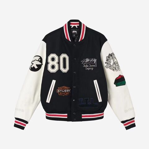 Veste Universitaire Bomber Paper Denim & Cloth, Tissu Noir Léger, Taille XS, NEUF Sans étiquette