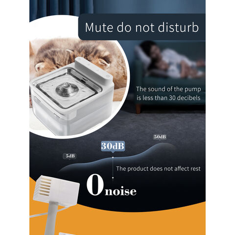 Fontaine à Eau sans Fil Rechargeable pour Chat en Acier Inoxydable 304, 3L/105oz, Distributeur d'Eau Automatique pour Animaux avec Grand Capteur et Pompe Silencieuse