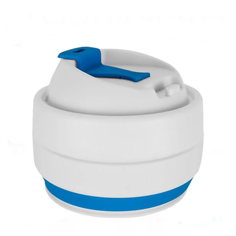 Bouteille d'eau écologique OEM pour l'extérieur, gobelet pliable en silicone rétractable pour voyage, gobelet à café avec logo personnalisé