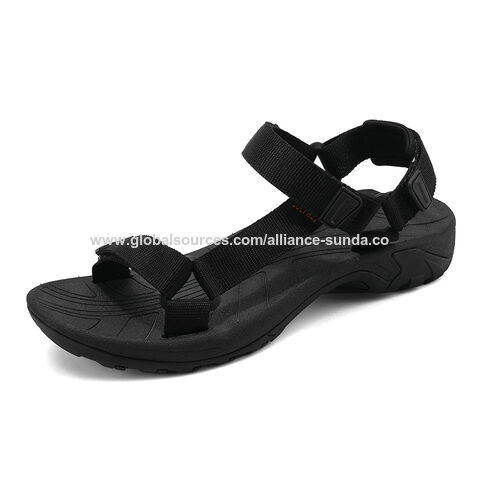 Atmungsaktive Herren-Strandsandalen nach Maß für den Sommer, flache Outdoor-Schuhe, Größen 39-45, EVA-Baumwollgewebe, Polybeutel, OEM / ODM