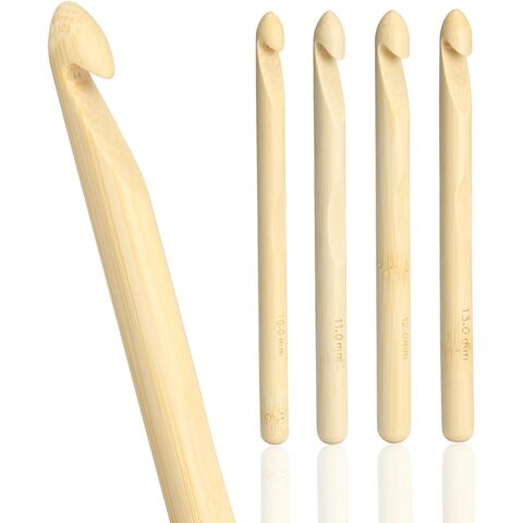 Ensemble de crochets de crochet personnalisables, crochets de crochet ergonomiques en bois, crochets de crochet personnalisés en gros, crochets de crochet en bambou.