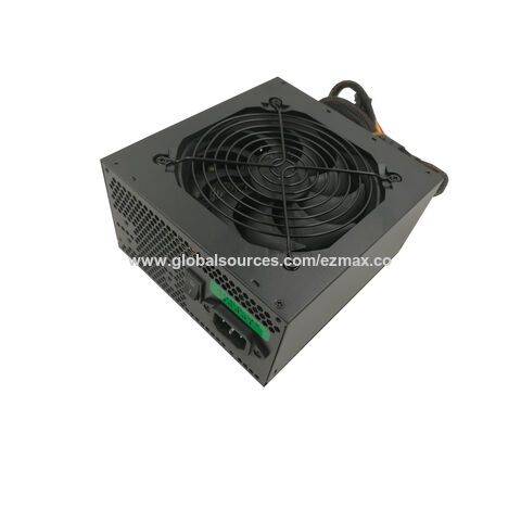 PSU ATX 500W dengan kipas 12cm, sarung hitam
