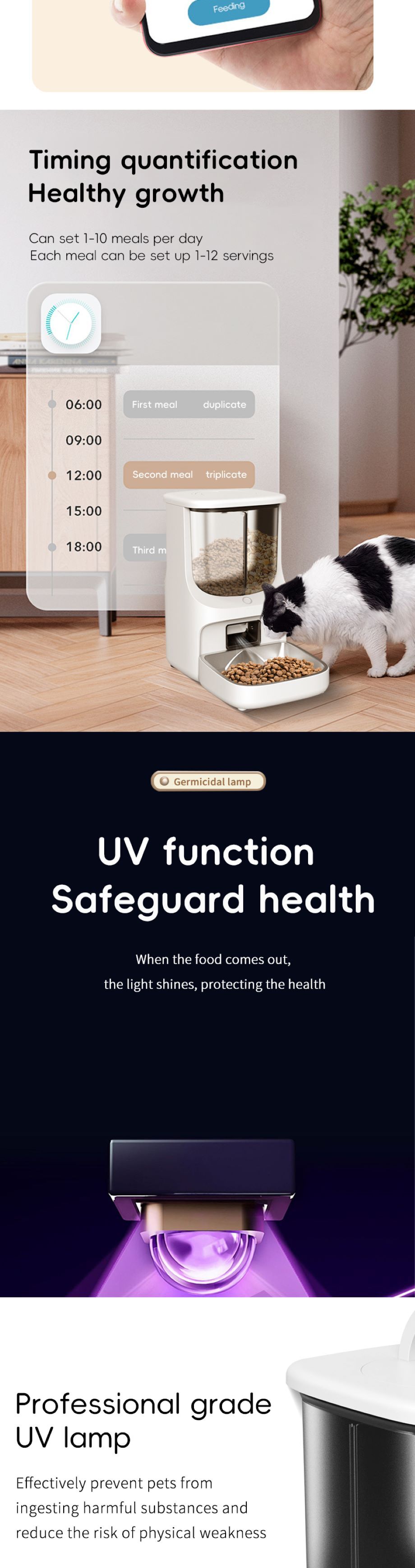 2in1 Granary Automatic Wifi Control Timer Smart Pet Feeder For Dog