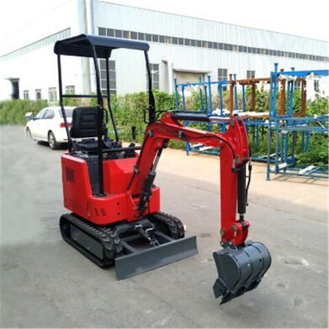 1 Tonnen Mini-Bagger für Bauarbeiten, Kompaktbagger mit Raupenfahrwerk für Aushubarbeiten