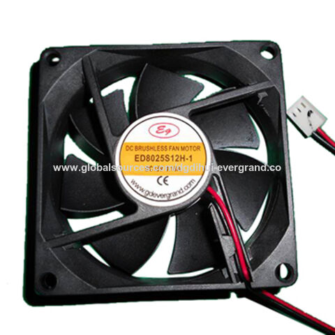 Ventoinha de computador OEM ODM personalizada a preço de fábrica, ED8025S12H-1, C 80mm 80x80x25mm 8025 24V pequena DC sem escovas