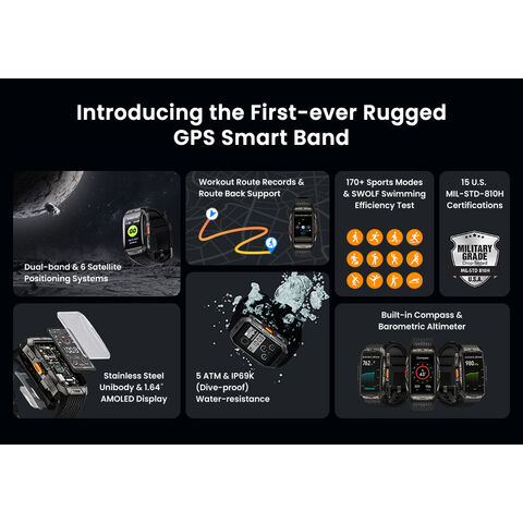 Nuevos Smart Bracelets KOSPET TANK X2 Ultra Resistentes 2024, 5ATM e IP69K a prueba de agua, anticorrosión, para deportes al aire libre, GPS Smartwatches