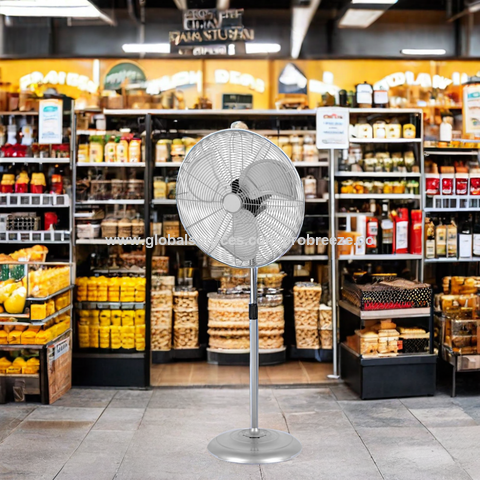 Neuer 2024er Stil, 50 cm (20 Zoll) großer, oszillierender, elektrischer Gewerbe- und Industrie-Standventilator mit hochwertigem Motor