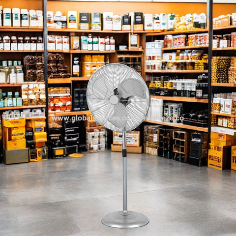 Neuer 2024er Stil, 50 cm (20 Zoll) großer, oszillierender, elektrischer Gewerbe- und Industrie-Standventilator mit hochwertigem Motor