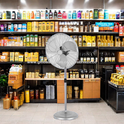 Neuer 2024er Stil, 50 cm (20 Zoll) großer, oszillierender, elektrischer Gewerbe- und Industrie-Standventilator mit hochwertigem Motor