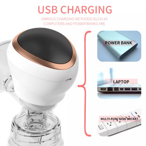 Extractor de Leche Eléctrico Portátil Antirretorno 3 Modos 9 Niveles LED Recargable Indoloro Integrado