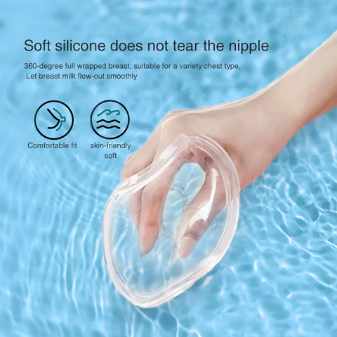 Extractor de Leche Materna Portátil Manos Libres de Silicona, Extractor de Leche Eléctrico Inalámbrico Usable para Mujeres, Recolecta Leche Materna