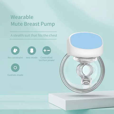 Extractor de Leche Materna Portátil Manos Libres de Silicona, Extractor de Leche Eléctrico Inalámbrico Usable para Mujeres, Recolecta Leche Materna