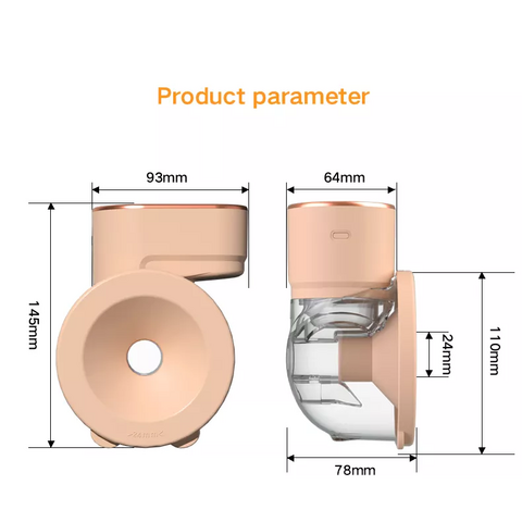 Extractor de Leche Materna de Una Pieza, Diseño Ligero, Ajustable y Portátil, Extractor de Leche Eléctrico