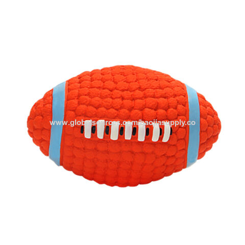 Juguete para perros, pelota de rugby de látex, pelota de tenis, juguete para morder con sonido