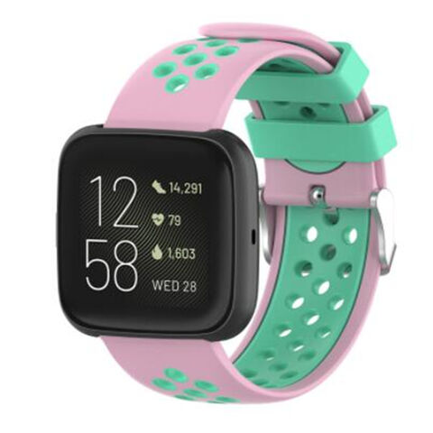 Bracelets de remplacement sport en silicone souple bicolore avec ventilation