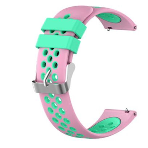 Bracelets de remplacement sport en silicone souple bicolore avec ventilation