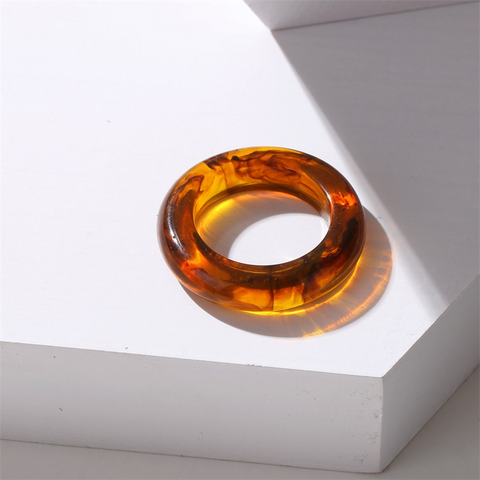 8Pcs Resin Rings For Women Acrylic Rings Set Colorful Index Finger