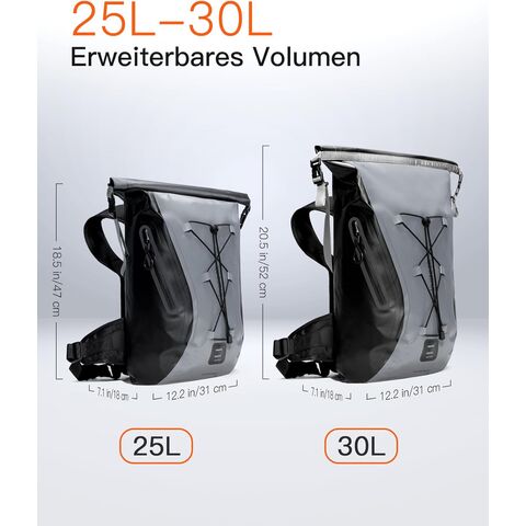 Mochila Impermeable Enrollable para Bicicleta, Hombre, Mochila Multifuncional para Senderismo, Adecuada para Ciclismo, Viajes y Actividades al Aire Libre