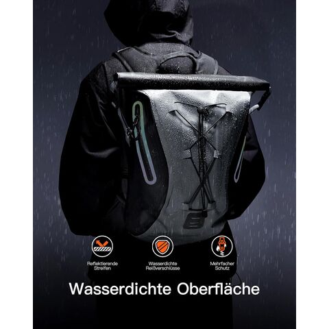 Mochila Impermeable Enrollable para Bicicleta, Hombre, Mochila Multifuncional para Senderismo, Adecuada para Ciclismo, Viajes y Actividades al Aire Libre