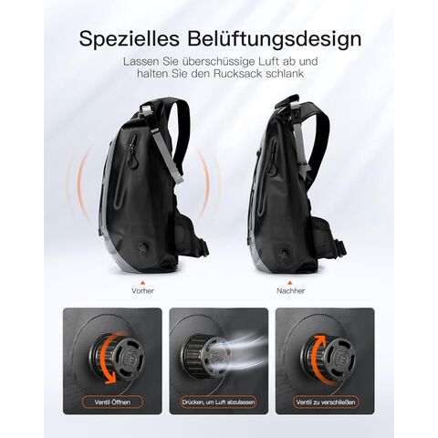 Mochila Impermeable Enrollable para Bicicleta, Hombre, Mochila Multifuncional para Senderismo, Adecuada para Ciclismo, Viajes y Actividades al Aire Libre