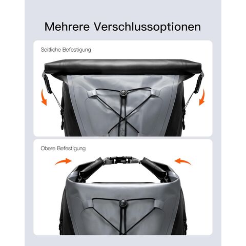 Mochila Impermeable Enrollable para Bicicleta, Hombre, Mochila Multifuncional para Senderismo, Adecuada para Ciclismo, Viajes y Actividades al Aire Libre
