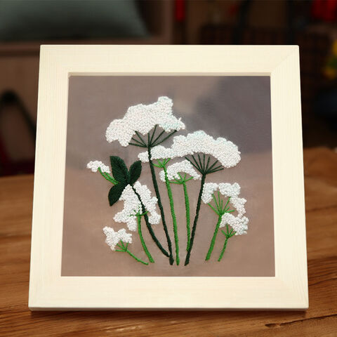 Kit de Bordado DIY para Colgar, Decoración del Hogar, Arte Floral, Manualidades en Madera, Proyectos Escolares para Niños