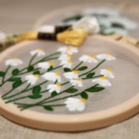 Kit de Bordado DIY para Colgar, Decoración del Hogar, Arte Floral, Manualidades en Madera, Proyectos Escolares para Niños