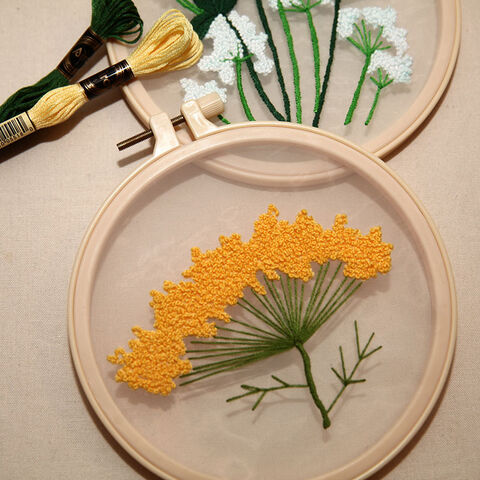Kit de Bordado DIY para Colgar, Decoración del Hogar, Arte Floral, Manualidades en Madera, Proyectos Escolares para Niños