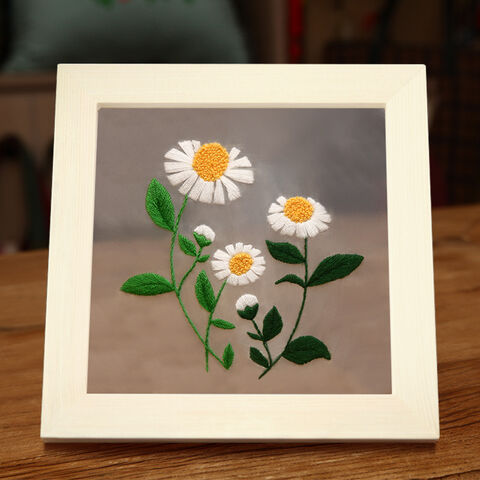 Kit de Bordado DIY para Colgar, Decoración del Hogar, Arte Floral, Manualidades en Madera, Proyectos Escolares para Niños