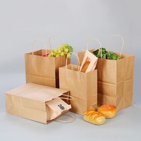 Sacs en Papier Kraft Brun Personnalisés Imprimés pour Expédition, Vente au Détail, Cadeaux, Sachets de Thé, Plats à Emporter avec Votre Propre Logo