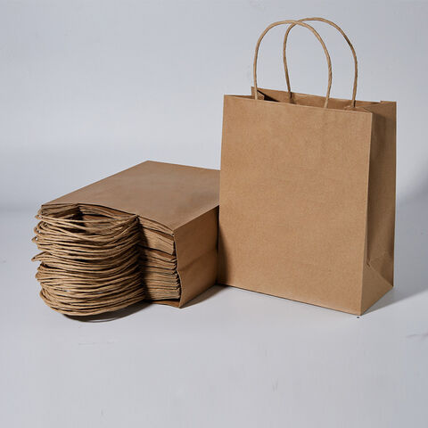 Sacs en Papier Kraft Brun Personnalisés Imprimés pour Expédition, Vente au Détail, Cadeaux, Sachets de Thé, Plats à Emporter avec Votre Propre Logo