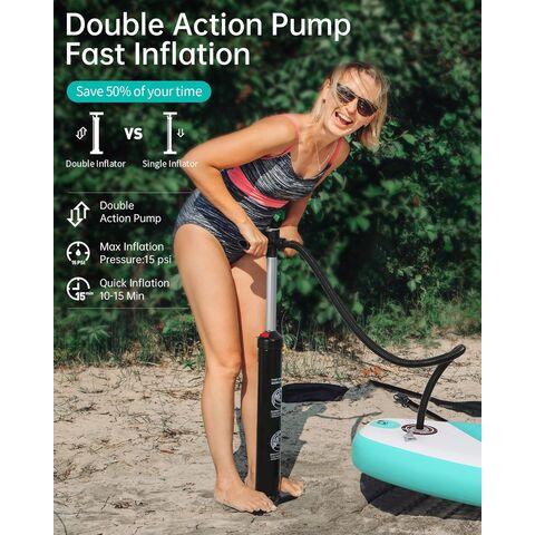 Aufblasbares Stand-Up-Paddle-Board (SUP) mit komplettem, hochwertigem Zubehörset, geeignet für Jugendliche und Erwachsene. Direkt vom Hersteller.