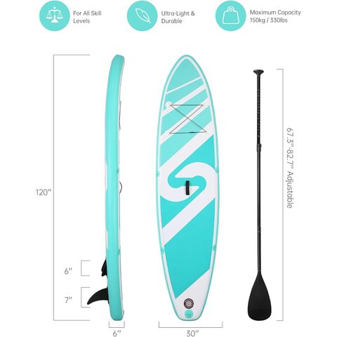 Aufblasbares Stand-Up-Paddle-Board (SUP) mit komplettem, hochwertigem Zubehörset, geeignet für Jugendliche und Erwachsene. Direkt vom Hersteller.
