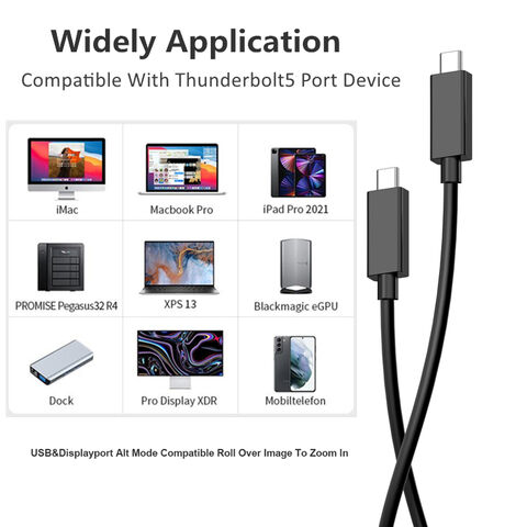 USB-IF-zertifiziertes, werkseitig angepasstes USB4 V2.0 Gen4 80Gbps 16K 60Hz Datenkabel, kompatibel mit Thunderbolt 5