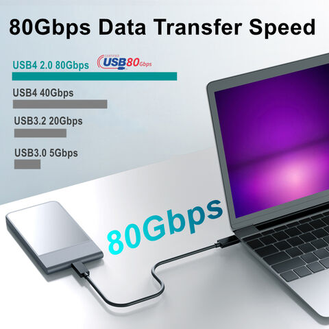 USB-IF-zertifiziertes, werkseitig angepasstes USB4 V2.0 Gen4 80Gbps 16K 60Hz Datenkabel, kompatibel mit Thunderbolt 5