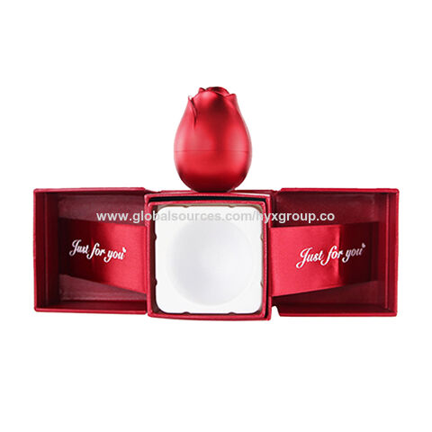 Caja de Anillo de Rosa para Boda de Moda, Soporte para Collar, Estuche de Almacenamiento y Exhibición de Joyas, Regalo