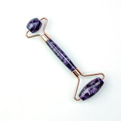 Großhandel OEM Hautpflege Beauty Tools Gesichtsmassage 100% Natürlicher Nephrit Amethyst Jade Roller Gua Sha