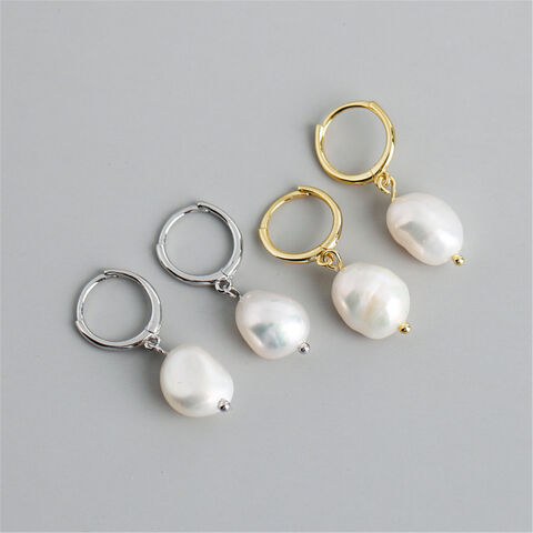 Boucles d'Oreilles en Argent Sterling avec Perles et Glands - Bijoux de Mode en Gros