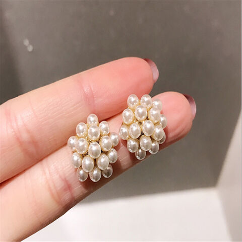 Boucles d'Oreilles en Argent Sterling avec Perles et Glands - Bijoux de Mode en Gros