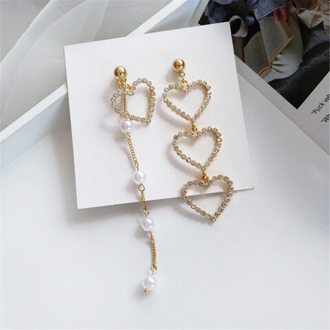 Boucles d'Oreilles en Argent Sterling avec Perles et Glands - Bijoux de Mode en Gros