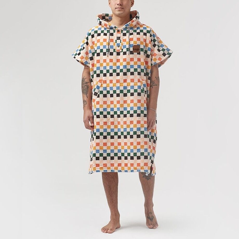 Changing Robe Aztec Mu Summer Beach Changing Clothes Robe Organic Cotton Hooded Ponchos ...