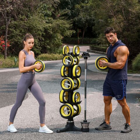 Mancuernas Grandes de 50 lb con Recubrimiento de Goma para Protección Ambiental, Especiales para Fitness Masculino