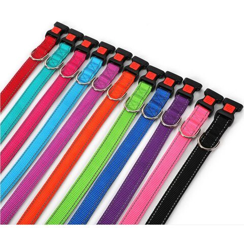 Verstellbares, weiches Neopren-Hundehalsband mit reflektierendem Design und Sicherheitsschnalle, atmungsaktive Nylon-Haustierhalsbänder für Hunde und Katzen, Großhandel für Tierbedarf