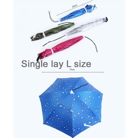 Sombrero paraguas de pesca multifuncional de doble capa con revestimiento anti-UV para senderismo al aire libre, a prueba de viento e impermeable, sombrillas parasol