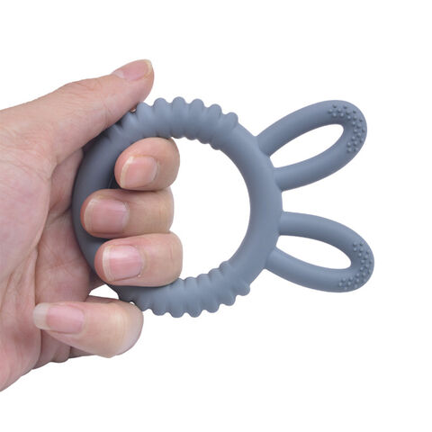 Mordedor para Bebê Novo Design Grau Alimentício Formato de Coelho Adorável Fácil de Segurar