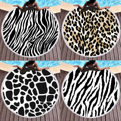Toalha de praia personalizada com estampa de vaca, toalha de praia de formato especial com absorção de água